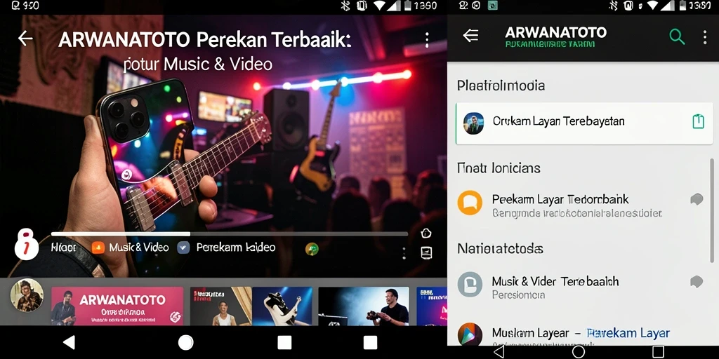 Antarmuka aplikasi ARWANATOTO menampilkan fitur perekaman layar yang intuitif.