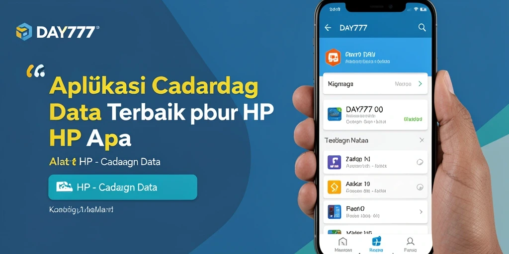 Tampilan antarmuka DAY777 yang mudah digunakan untuk Cadangan Data.