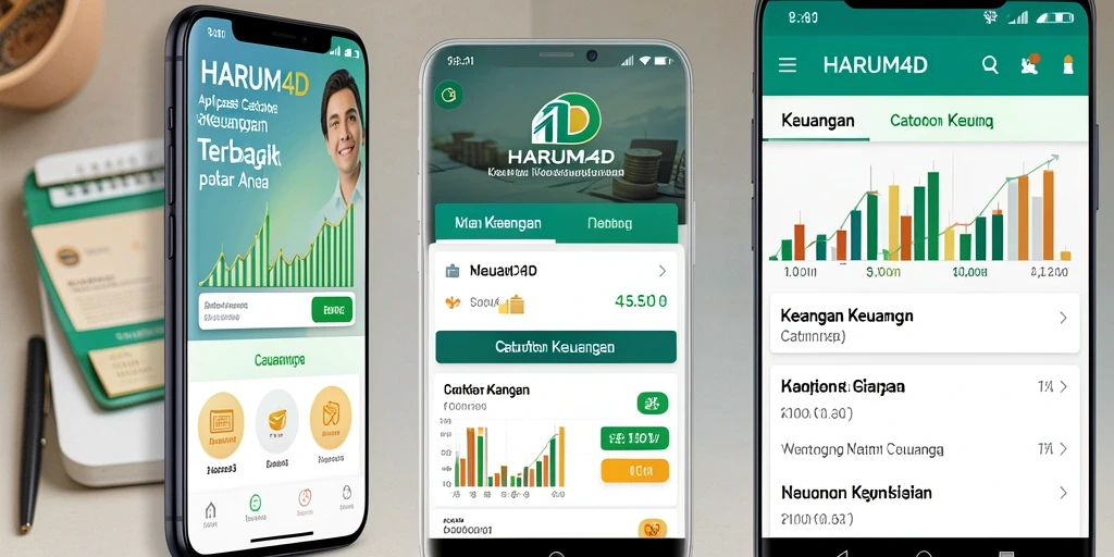 Tampilan antarmuka aplikasi Catatan Keuangan HARUM4D yang user-friendly.