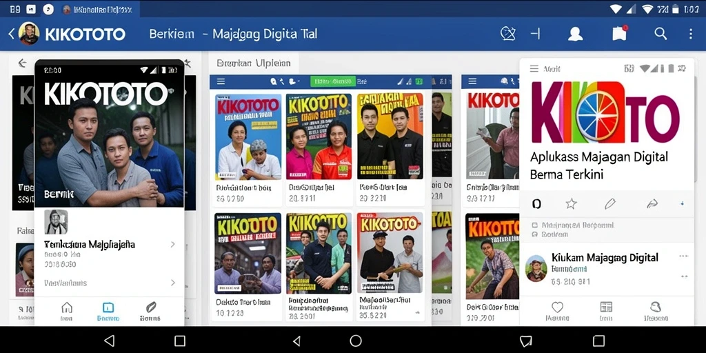 Tampilan intuitif KIKOTOTO dengan fitur Majalah Digital.