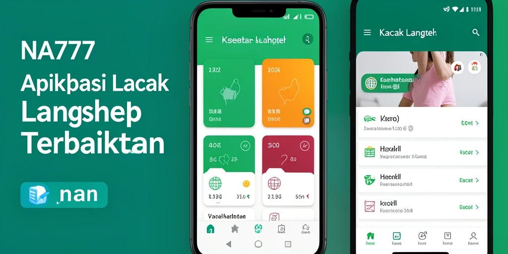 Tampilan antarmuka utama NA777 yang menampilkan data lacak langkah.