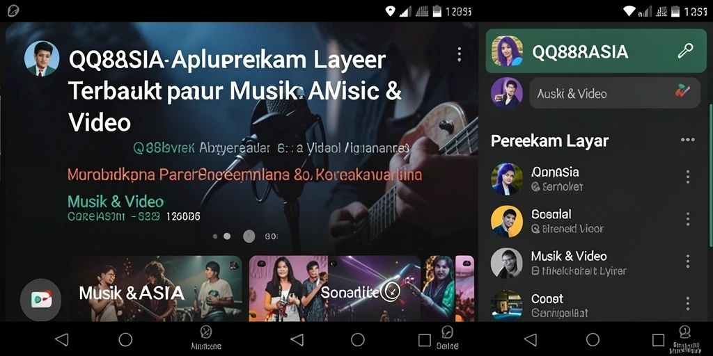 Antarmuka intuitif dari aplikasi Perekam Layar QQ88ASIA.