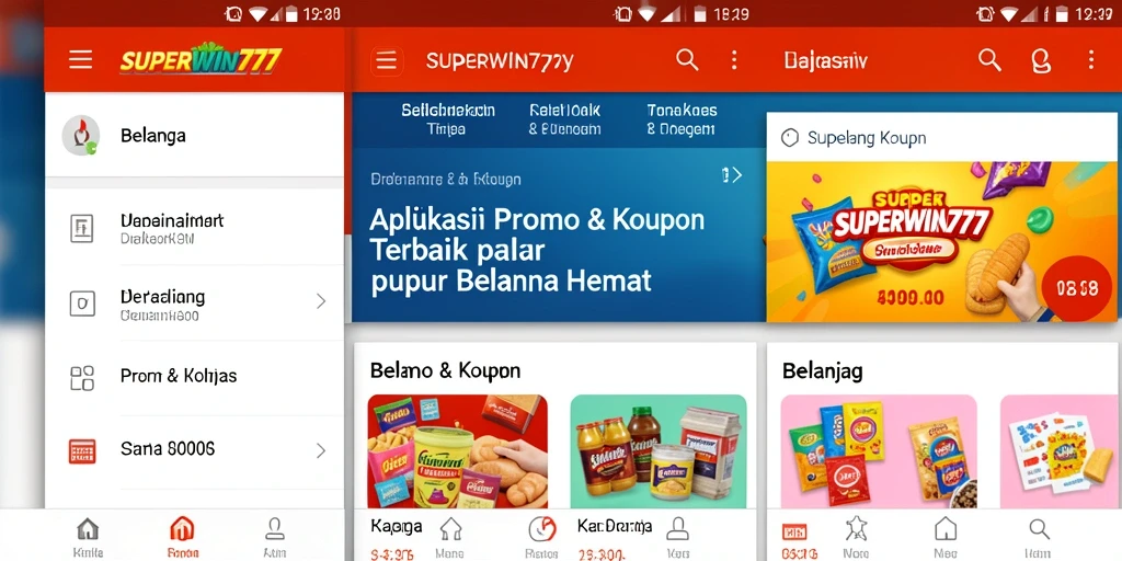 Antarmuka sederhana SUPERWIN777 dengan berbagai fungsi Promo & Kupon.