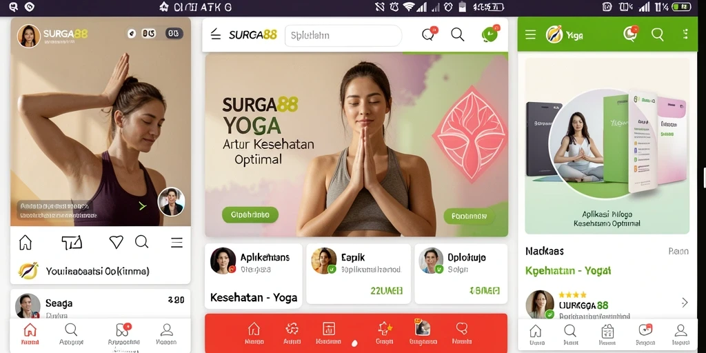Antarmuka aplikasi SURGA88 yang intuitif dan menarik.