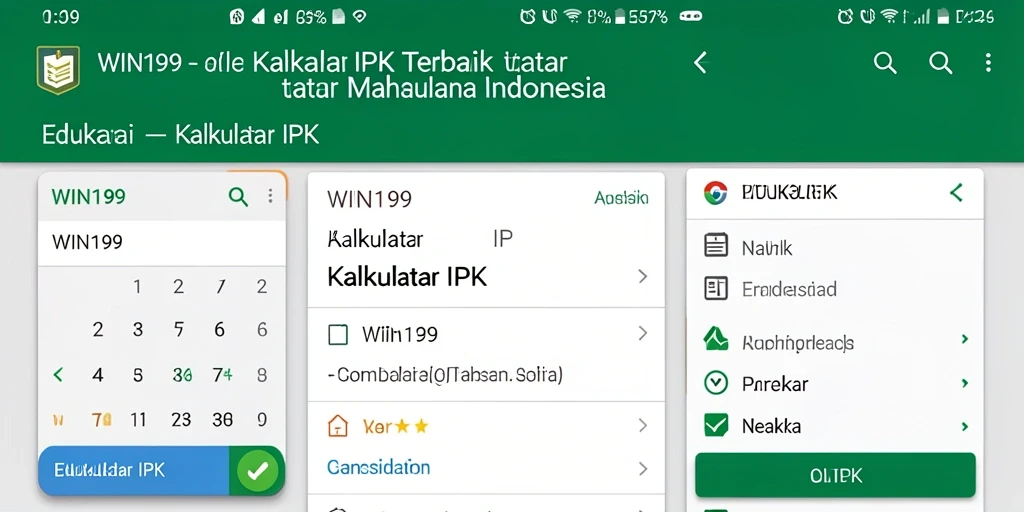Tampilan antarmuka pengguna WIN199 yang sederhana dan fungsional.