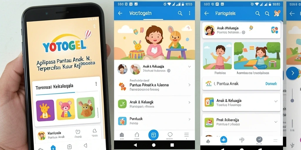 Tampilan antarmuka YOTOGEL menampilkan fungsi pemantauan anak yang intuitif.